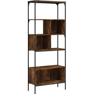 vidaXL Bookcase 5-Tier Storage Rack - Smoked Oak - Bookcase vidaXL Bookcase 5-Tier Storage Rack - Smoked Oak - Bookcase