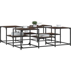 vidaXL Brown Oak Coffee Table - 121x121x40 cm - Coffee Table vidaXL Brown Oak Coffee Table - 121x121x40 cm - Coffee Table