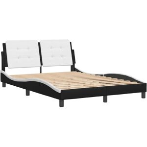 vidaXL Black White Bed Frame with Headboard - Bed Type vidaXL Black White Bed Frame with Headboard - Bed Type