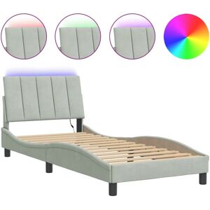 vidaXL 131420 hellgrau Samt Bettgestell - Bettgestell vidaXL 131420 hellgrau Samt Bettgestell - Bettgestell