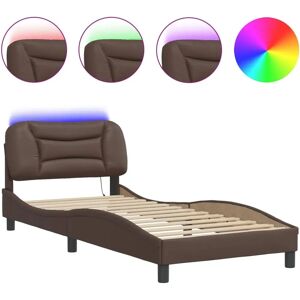 vidaXL Bed Frame with LED - Modern Wooden Slats - Bed Frame with LED lights vidaXL Bed Frame with LED - Modern Wooden Slats - Bed Frame with LED lights