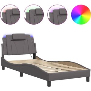 Cadru de Pat Vidaxl cu Lumină LED - Gri - Design Modern și Confortabil Cadru de Pat Vidaxl cu Lumină LED - Gri - Design Modern și Confortabil