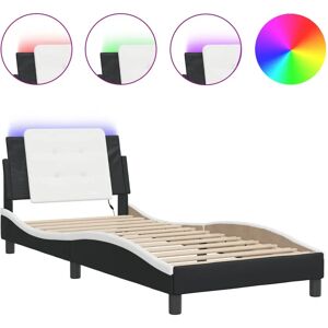 vidaXL Bettgestell mit LED-Lichtern Schwarz 180x200 cm - Bettgestell vidaXL Bettgestell mit LED-Lichtern Schwarz 180x200 cm - Bettgestell