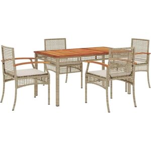 vidaXL Garden Dining Set 5 Piece with Cushions - Garden Dining Set vidaXL Garden Dining Set 5 Piece with Cushions - Garden Dining Set