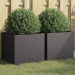 vidaXL Garden Planter Set - 2 Steel Pots 42x40x39 cm vidaXL Garden Planter Set - 2 Steel Pots 42x40x39 cm