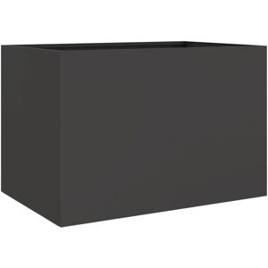 vidaXL Black Steel Planter 62x40x39 cm - Garden Bed vidaXL Black Steel Planter 62x40x39 cm - Garden Bed