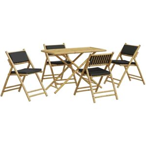 vidaXL Folding Bistro Set 5 Piece with Cushions - Outdoor Dining vidaXL Folding Bistro Set 5 Piece with Cushions - Outdoor Dining