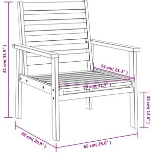 vidaXL Outdoor Furniture Set - 2 Chairs, 2 Benches & Table - Brown - Outdoor furniture set vidaXL Outdoor Furniture Set - 2 Chairs, 2 Benches & Table - Brown - Outdoor furniture set