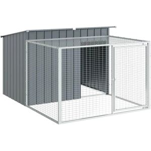 vidaXL Dog House with Run - Durable Galvanised Steel Outdoor Kennel vidaXL Dog House with Run - Durable Galvanised Steel Outdoor Kennel
