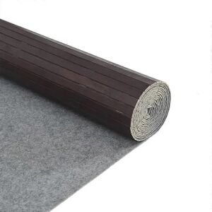 vidaXL Dark Brown Bamboo Rug 80x500 cm - Rug / Floor Mat / Runner vidaXL Dark Brown Bamboo Rug 80x500 cm - Rug / Floor Mat / Runner