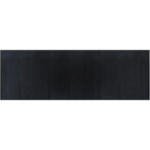 vidaXL Black Bamboo 100x300cm Rug - Durable Natural Material vidaXL Black Bamboo 100x300cm Rug - Durable Natural Material
