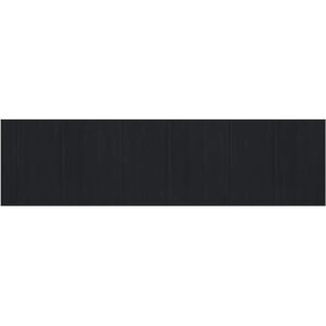 vidaXL Black Bamboo 80x300cm Rug - Natural Material, Durable, Non-slip vidaXL Black Bamboo 80x300cm Rug - Natural Material, Durable, Non-slip