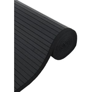 vidaXL Bamboo Rug 100x100 cm Square Black vidaXL Bamboo Rug 100x100 cm Square Black