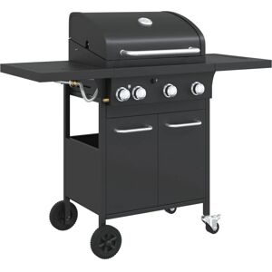 vidaXL Gas BBQ Grill with 4 Burners - Gas Barbecue Steel vidaXL Gas BBQ Grill with 4 Burners - Gas Barbecue Steel