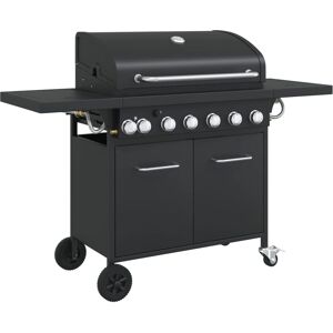vidaXL Gas BBQ Grill with 7 Burners - Gas Barbecue, Black Steel vidaXL Gas BBQ Grill with 7 Burners - Gas Barbecue, Black Steel