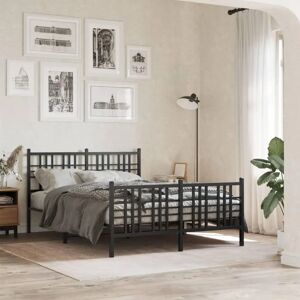 vidaXL Steel Bed Frame with Headboard & Footboard - Bed Frame vidaXL Steel Bed Frame with Headboard & Footboard - Bed Frame