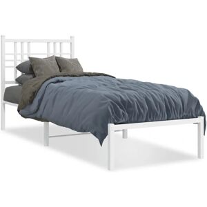 vidaXL Bettgestell - Weiß - 75x190 cm - Bettgestell vidaXL Bettgestell - Weiß - 75x190 cm - Bettgestell