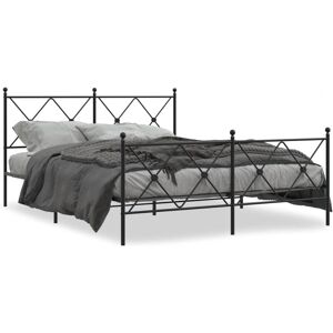 vidaXL Metal Bed Frame Black 150x200 cm - Bed Type vidaXL Metal Bed Frame Black 150x200 cm - Bed Type