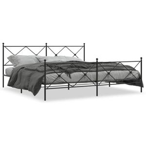 vidaXL Metal Bed Frame with Headboard & Footboard - Bed Type vidaXL Metal Bed Frame with Headboard & Footboard - Bed Type