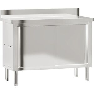 vidaXL Kitchen Work Table with Sliding Doors - Kitchen Work Table vidaXL Kitchen Work Table with Sliding Doors - Kitchen Work Table