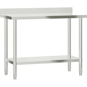 vidaXL Kitchen Work Table Stainless Steel - Food Prep & Storage - 110x55x93 cm vidaXL Kitchen Work Table Stainless Steel - Food Prep & Storage - 110x55x93 cm