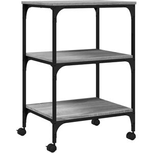 vidaXL Printer Standaard 3 Laags Grijs Sonoma - Printer Standaard vidaXL Printer Standaard 3 Laags Grijs Sonoma - Printer Standaard