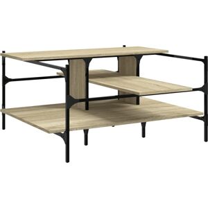 vidaXL Sonoma Oak Coffee Table - Engineered Wood - 100x100x48.5 cm vidaXL Sonoma Oak Coffee Table - Engineered Wood - 100x100x48.5 cm