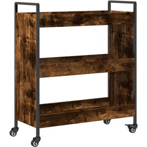 vidaXL Kitchen Trolley - Smoked Oak - 70x30x82 cm - Engineered Wood - Kitchen Trolley vidaXL Kitchen Trolley - Smoked Oak - 70x30x82 cm - Engineered Wood - Kitchen Trolley