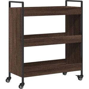 vidaXL Kitchen Trolley Brown Oak - Engineered Wood - 70x30x82 cm vidaXL Kitchen Trolley Brown Oak - Engineered Wood - 70x30x82 cm