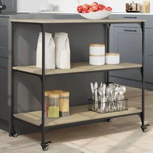 vidaXL 102x50x95 cm Sonoma Oak Kitchen Trolley - Kitchen Trolley vidaXL 102x50x95 cm Sonoma Oak Kitchen Trolley - Kitchen Trolley
