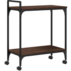 vidaXL Kitchen Trolley Brown Oak - Vintage Storage - 60.5x31x72.5 cm vidaXL Kitchen Trolley Brown Oak - Vintage Storage - 60.5x31x72.5 cm