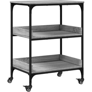 vidaXL Kitchen Trolley Grey Sonoma 60x41x80.5 cm Engineered Wood - Kitchen Trolley vidaXL Kitchen Trolley Grey Sonoma 60x41x80.5 cm Engineered Wood - Kitchen Trolley