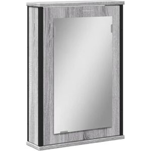 vidaXL Bathroom Mirror Cabinet Grey Sonoma 42x12x60 cm - Bathroom Storage Cabinet vidaXL Bathroom Mirror Cabinet Grey Sonoma 42x12x60 cm - Bathroom Storage Cabinet