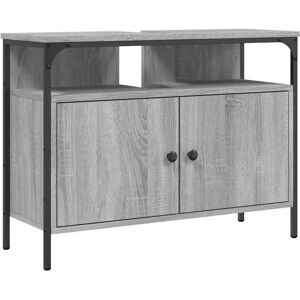 vidaXL Bathroom Sink Cabinet Grey Sonoma - Bathroom Furniture vidaXL Bathroom Sink Cabinet Grey Sonoma - Bathroom Furniture
