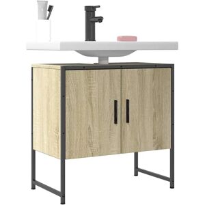 vidaXL Sonoma Oak Bathroom Sink Cabinet Storage Vanity Unit - Bathroom Sink Cabinet vidaXL Sonoma Oak Bathroom Sink Cabinet Storage Vanity Unit - Bathroom Sink Cabinet