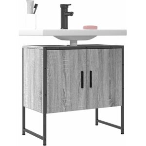 vidaXL Bathroom Sink Cabinet Grey Sonoma - Bathroom Furniture vidaXL Bathroom Sink Cabinet Grey Sonoma - Bathroom Furniture