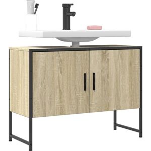 vidaXL Sonoma Oak Bathroom Sink Cabinet Storage Vanity Unit - Bathroom Sink Cabinet vidaXL Sonoma Oak Bathroom Sink Cabinet Storage Vanity Unit - Bathroom Sink Cabinet
