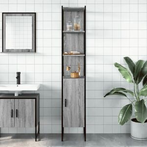 vidaXL Bathroom Cabinet Grey Sonoma - 33x33x185.5 cm Engineered Wood vidaXL Bathroom Cabinet Grey Sonoma - 33x33x185.5 cm Engineered Wood