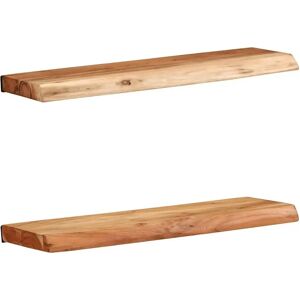 vidaXL Nástenné police 2 ks 60x20x3,5 cm akácia z masívneho dreva - Wandregale vidaXL Nástenné police 2 ks 60x20x3,5 cm akácia z masívneho dreva - Wandregale