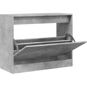 vidaXL Concrete Grey Shoe Cabinet - Shoe Storage with 4 Flip-Drawers vidaXL Concrete Grey Shoe Cabinet - Shoe Storage with 4 Flip-Drawers