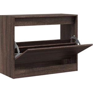 vidaXL Brown Oak Shoe Cabinet - 80x34x63 cm - Shoe Storage vidaXL Brown Oak Shoe Cabinet - 80x34x63 cm - Shoe Storage