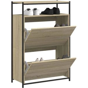 vidaXL Sonoma Oak Shoe Cabinet 75x34x112 cm - Shoe Storage vidaXL Sonoma Oak Shoe Cabinet 75x34x112 cm - Shoe Storage