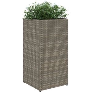 vidaXL Puutarhaterraani Harmaa 30x30x60 cm Poly Rattan - Puutarhapot vidaXL Puutarhaterraani Harmaa 30x30x60 cm Poly Rattan - Puutarhapot