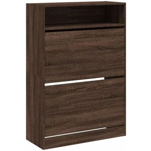 vidaXL Brown Oak Shoe Cabinet 80x34x116 cm - Shoe Storage vidaXL Brown Oak Shoe Cabinet 80x34x116 cm - Shoe Storage