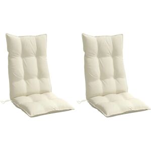 vidaXL Hochlehner-Auflagen - 2 Stk. Oxford-Gewebe Creme vidaXL Hochlehner-Auflagen - 2 Stk. Oxford-Gewebe Creme