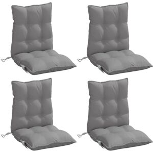 vidaXL Lave rygpuder - 4 stk Grå Oxford-stof vidaXL Lave rygpuder - 4 stk Grå Oxford-stof