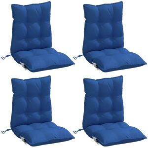 vidaXL Stoelkussens met lage rug - 4 stuks. Oxford-stof koningsblauw - Kussens vidaXL Stoelkussens met lage rug - 4 stuks. Oxford-stof koningsblauw - Kussens