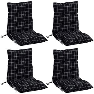 vidaXL Siddepuder med lav ryg - 4 stk - Oxford stof sort vidaXL Siddepuder med lav ryg - 4 stk - Oxford stof sort