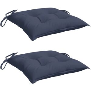 vidaXL Navy Blue Oxford 2 pcs Chair Cushions - Outdoor Sofa Seat Pad vidaXL Navy Blue Oxford 2 pcs Chair Cushions - Outdoor Sofa Seat Pad