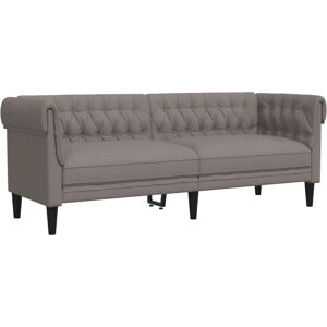 Sofá VidaXL 372561 Taupe - 3 Plazas Chesterfield Sofá VidaXL 372561 Taupe - 3 Plazas Chesterfield